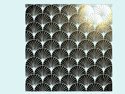 Art deco wall decoration or fireplace screen 3D model