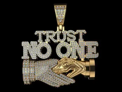 snake and hand pendant 3D print model