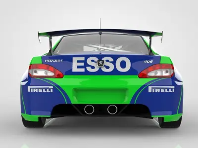 Peugeot 406 Coupe Silhouette 3D model