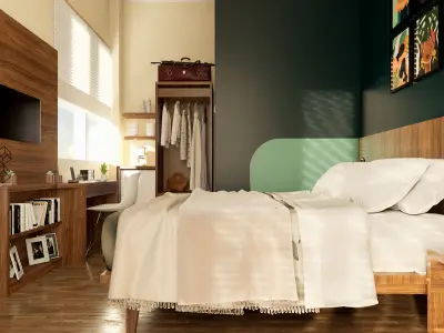 BEDROOM 19 SKETCHUP AND 3DS MAX 3D model