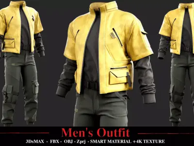 men s outfit 3D model