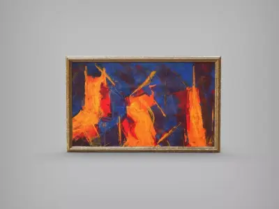 Frame- Wall Canvas Painting 3D model