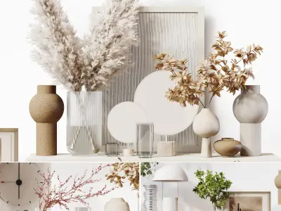 Decorative Set 237 Low-poly 3D model