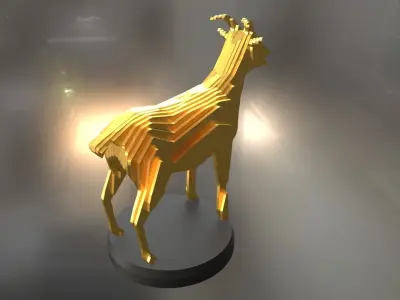 Parametric Goat Low-poly 3D model