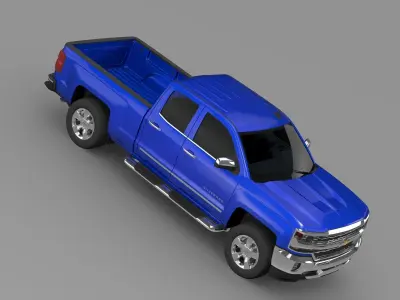Chevrolet Silverado LTZ Double Cab GMTK2 Standart Box 2016 3D model