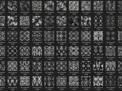 600 ornamental Pattern - 8k Res - Vol3 3D model