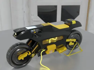 electric sport motorcycles  3D model