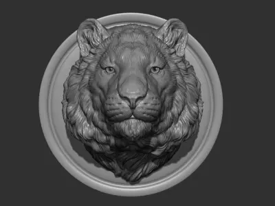 Tiger head  bust 3D print model
