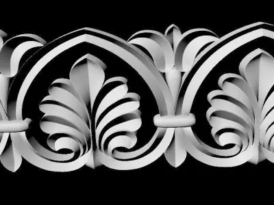 Central decor ornament for furniture 3D model 177