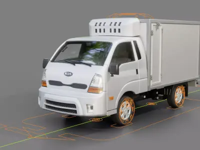 Kia Bongo K2700 Commercial Box Truck 3D model
