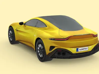 Aston Martin Vantage 2024 Low-poly 3D model