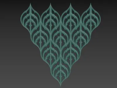 Seamless Gothic pattern 4 3D print model