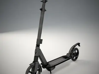 scooter kick Low-poly 3D model