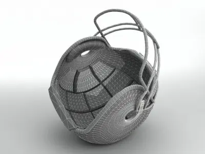 Football Helmet 3D model 5
