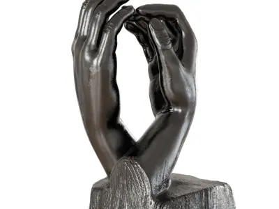 Sculpture two hands by Auguste Rodin 3D model