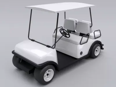 Golf Cart Low-poly 3D model