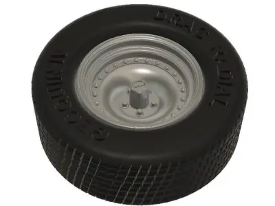 AR Outlaw Wheels with Tires and Brakes for 3D Printing 3D print model