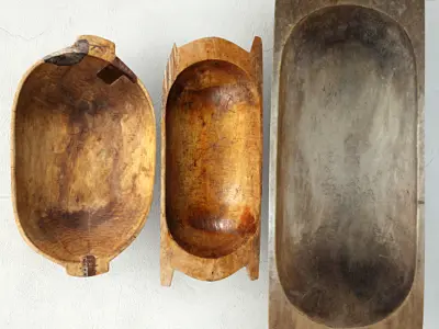 Antique Dough Bowls 3 3D model