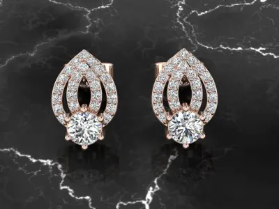 Jewelry Earring 3D print model 15