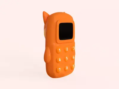 Fox Phone Toy  Low-poly 3D model
