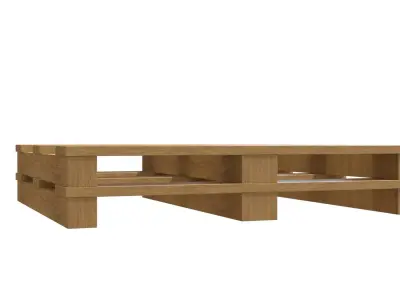 wooden pallet seat  Low-poly 3D model