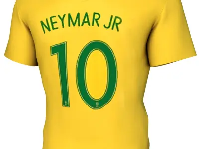 T-Shirt FC Brasil Free 3D model