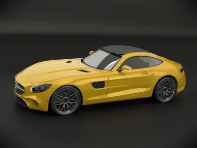 Mercedes amg GT 2015 restyled 3D model