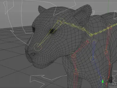 Cheetah 3D model High Detailed Rigged and Textures 3D model