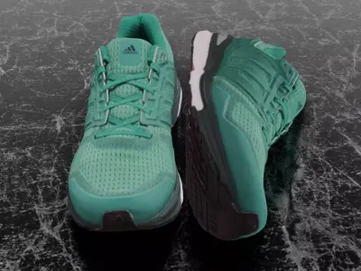 ADIDAS 3D SHOES - AQUAGREEN - SUPERNOVA Low-poly 3D model