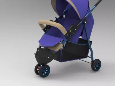 coche para bebe 3D model