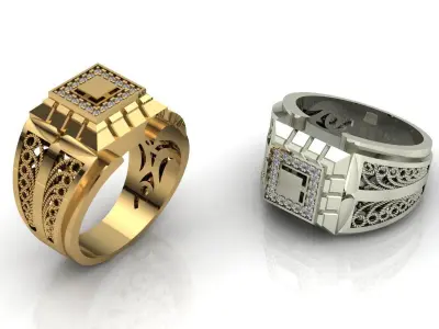 Mens Ring Jewelry 3D print model