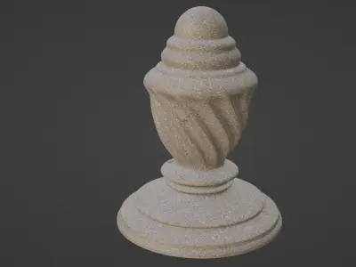 Twist planter finial 3D print model