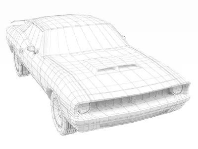 Cartoon car 03 Low-poly 3D model