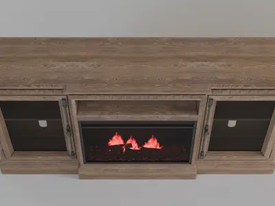 Fireplace TV Stand 3D model