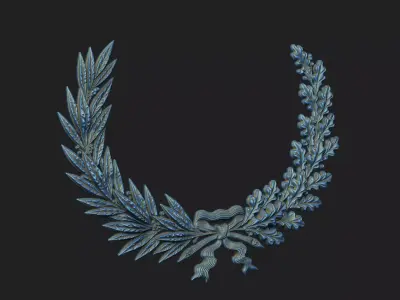 Oak decoration deco floral tree carving corbel acorns nature 3D print model