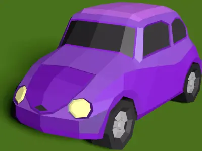 Subaru   360 1958 Low-poly 3D model Low-poly 3D model