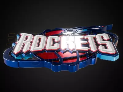 Houston Rockets logo - Cinematic - 3D print 3D model