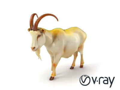Mountain Goat 3D model pack Low-poly 3D model