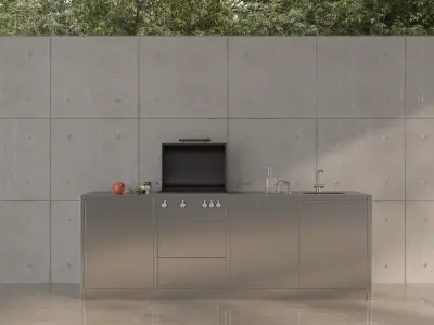 Modern Outdoor Kitchen 03 Free 3D model