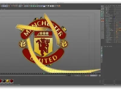 Man United logo 3D model