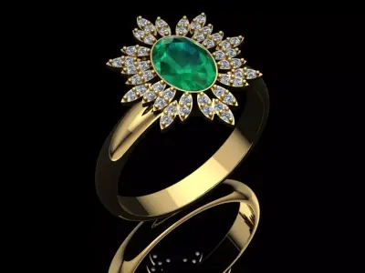 Jewel ring 3D print model