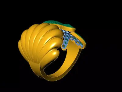 Shell  Star Ring 3D print model