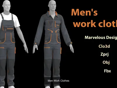 men clothes and woman clothes 3D Model Pack