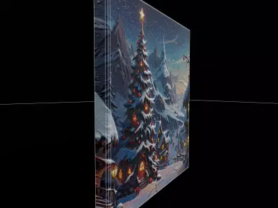 Christmas Tree Painting Two Low-poly 3D model