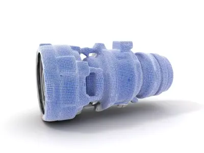 Futuristic Engine Model Pack for SciFi Projects Low-poly 3D model