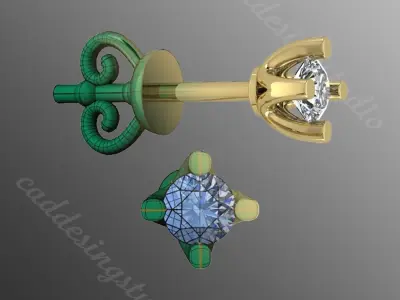 Lk5 Earrings 3D print model  3D print model