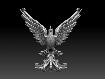 phoenix sculpture of 3D print model