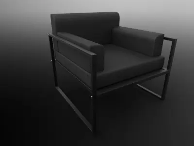 Leather Chair - PBR Low-poly 3D model