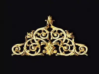 Central decor ornament for furniture 3D model 941