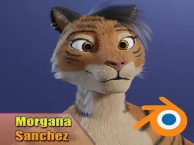 Morgana Anthro Tiger 3D model
